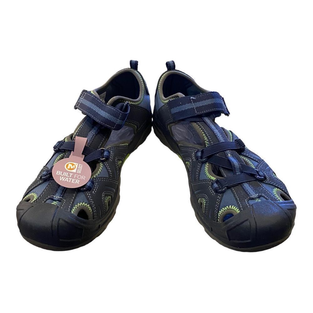 MERRELL Big Kids Navy Green Hydro Sandals NEW 7 - Picture 3 of 6
